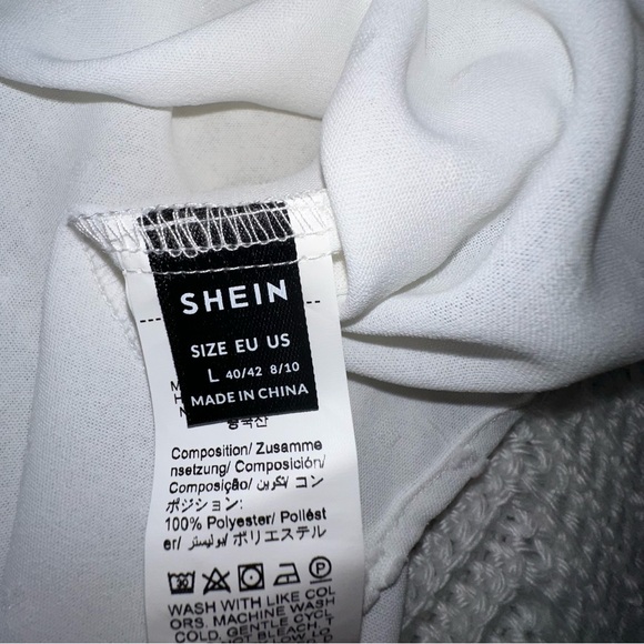 Women's White Eyelet and Polka Dot Long Sleeve Blouse - Large - Picture 6 of 7